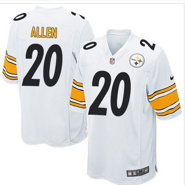 Youth Nike Steelers #20 Will Allen White Stitched NFL Elite Jersey