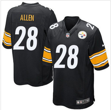 Youth Nike Steelers #28 Cortez Allen Black Team Color Stitched NFL Elite Jersey