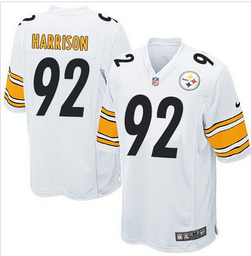 Youth Nike Steelers #92 James Harrison White Stitched NFL Elite Jersey