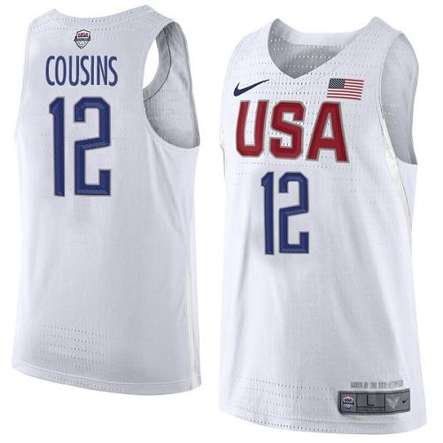 Youth Nike Team USA #12 DeMarcus Cousins White 2016 Dream Team Game NBA Jersey Youth Nike Team USA #12 DeMarcus Cousins White 2016 Dream Team Game NBA Jersey