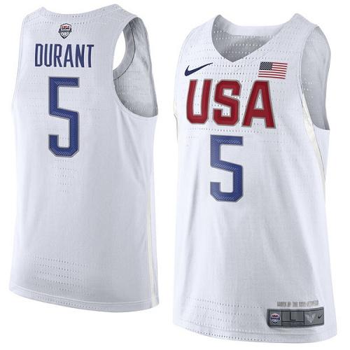 Youth Nike Team USA #5 Kevin Durant White 2016 Dream Team Game NBA Jersey Youth Nike Team USA #5 Kevin Durant White 2016 Dream Team Game NBA Jersey