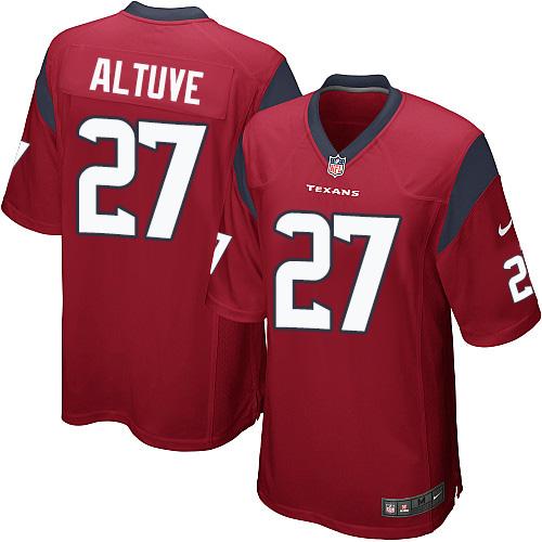 Youth Nike Texans #27 Jose Altuve Red Alternate Stitched NFL Elite Jersey