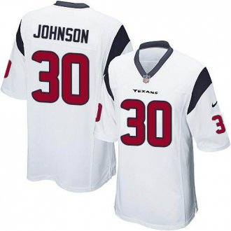 Youth Nike Texans #30 Kevin Johnson White Stitched NFL Elite Jersey