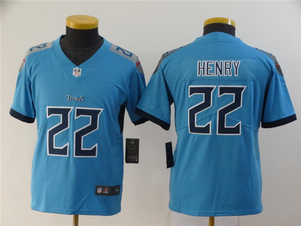 Youth Nike Titans 22 Derrick Henry Blue Youth New Vapor Untouchable Player Limited Jersey Youth Nike Titans 22 Derrick Henry Blue Youth New Vapor Untouchable Player Limited Jersey