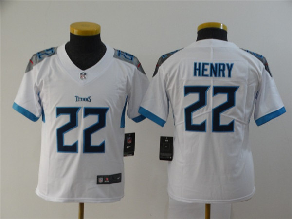 Youth Nike Titans 22 Derrick Henry White Youth New Vapor Untouchable Player Limited Jersey Youth Nike Titans 22 Derrick Henry White Youth New Vapor Untouchable Player Limited Jersey