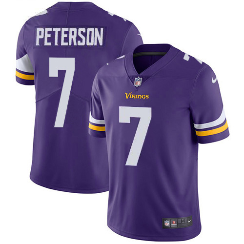 Youth Nike Vikings #7 Patrick Peterson Purple Team Color Youth Stitched NFL Vapor Untouchable Limited Jersey Youth Nike Vikings #7 Patrick Peterson Purple Team Color Youth Stitched NFL Vapor Untouchable Limited Jersey