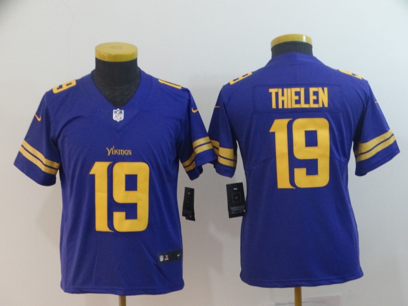 Youth Nike Vikings 19 Adam Thielen Purple Youth Color Rush Limited Jersey Youth Nike Vikings 19 Adam Thielen Purple Youth Color Rush Limited Jersey