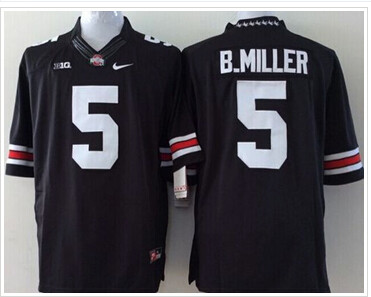 Youth Ohio State Buckeyes #5 Braxton Miller Black Stitched NCAA Jersey