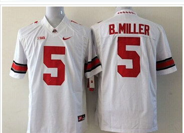 Youth Ohio State Buckeyes #5 Braxton Miller White Stitched NCAA Jersey