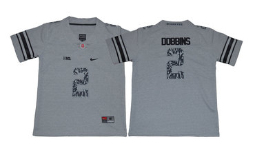 Youth Ohio State Buckeyes 2 J.K. Dobbins Gray Youth College Football Jersey Youth Ohio State Buckeyes 2 J.K. Dobbins Gray Youth College Football Jersey