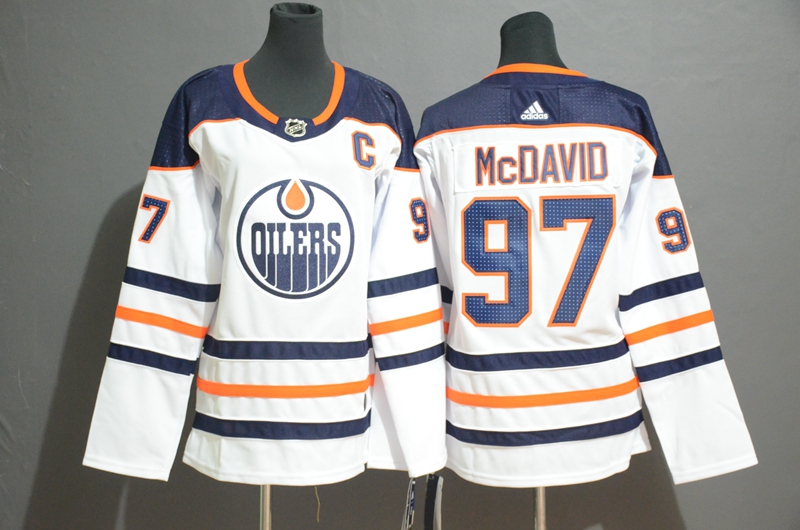 Youth Oilers 97 Connor McDavid White Youth Adidas Jersey Youth Oilers 97 Connor McDavid White Youth Adidas Jersey