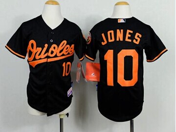 Youth Orioles #10 Adam Jones Black Cool Base Baseball Jersey Youth Orioles #10 Adam Jones Black Cool Base Baseball Jersey