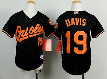 Youth Orioles #19 Chris Davis Black Cool Base Baseball Jersey Youth Orioles #19 Chris Davis Black Cool Base Baseball Jersey