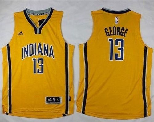 Youth Pacers #13 Paul George Yellow Stitched NBA Jersey Youth Pacers #13 Paul George Yellow Stitched NBA Jersey