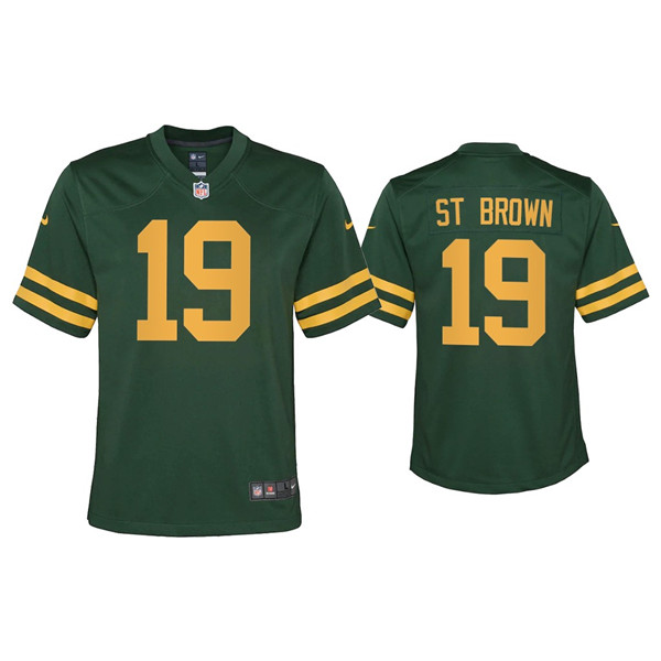 Youth Packers #19 Equanimeous St. Brown Alternate Game Green Jersey Youth Packers #19 Equanimeous St. Brown Alternate Game Green Jersey