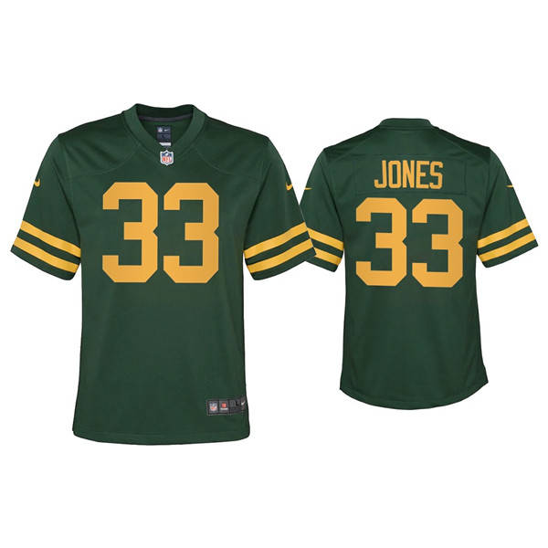 Youth Packers #33 Aaron Jones Alternate Game Green Jersey Youth Packers #33 Aaron Jones Alternate Game Green Jersey