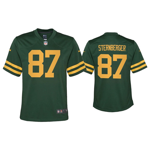Youth Packers #87 Jace Sternberger Alternate Game Green Jersey Youth Packers #87 Jace Sternberger Alternate Game Green Jersey