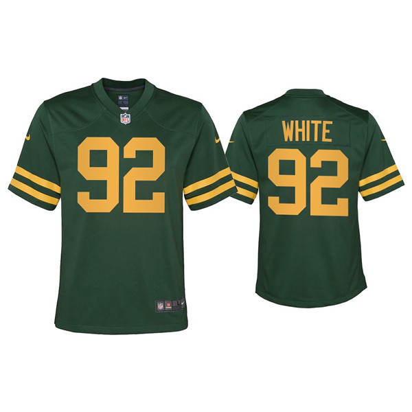 Youth Packers #92 Reggie White Alternate Game Green Jersey Youth Packers #92 Reggie White Alternate Game Green Jersey