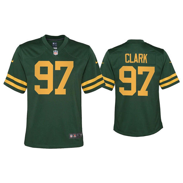 Youth Packers #97 Kenny Clark Alternate Game Green Jersey Youth Packers #97 Kenny Clark Alternate Game Green Jersey