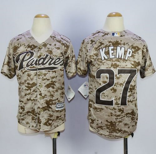 Youth Padres #27 Matt Kemp Camo Alternate 2 Stitched MLB Jersey Youth Padres #27 Matt Kemp Camo Alternate 2 Stitched MLB Jersey