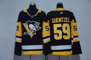 Youth Penguins 59 Jake Guentzel Black Adidas Jersey