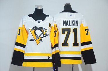 Youth Penguins 71 Evgeni Malkin White Youth Adidas Jersey