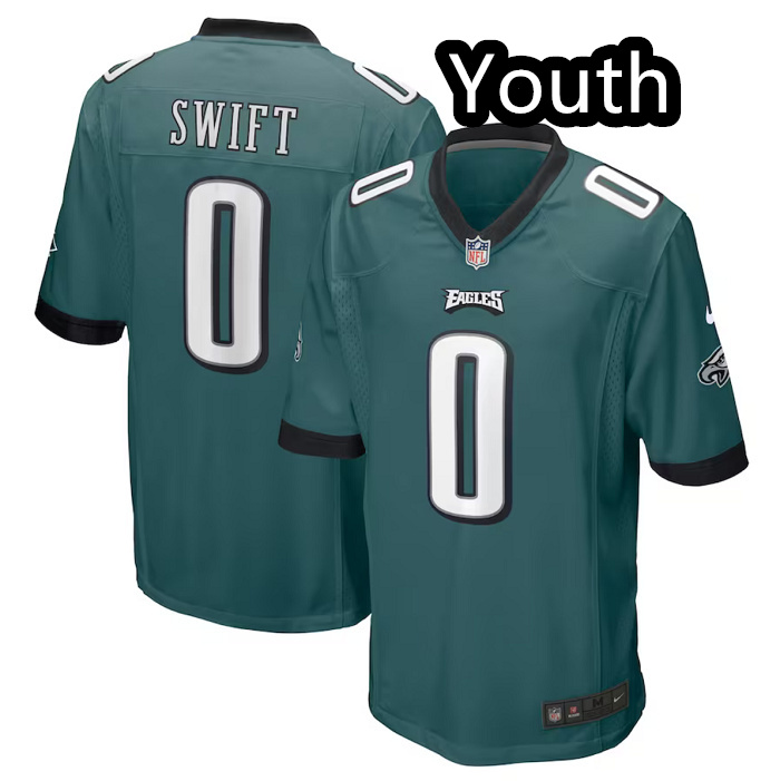 Youth Philadelphia Eagles #0 D'Andre Swift Green vapor Limited Jersey Youth Philadelphia Eagles #0 D'Andre Swift Green vapor Limited Jersey