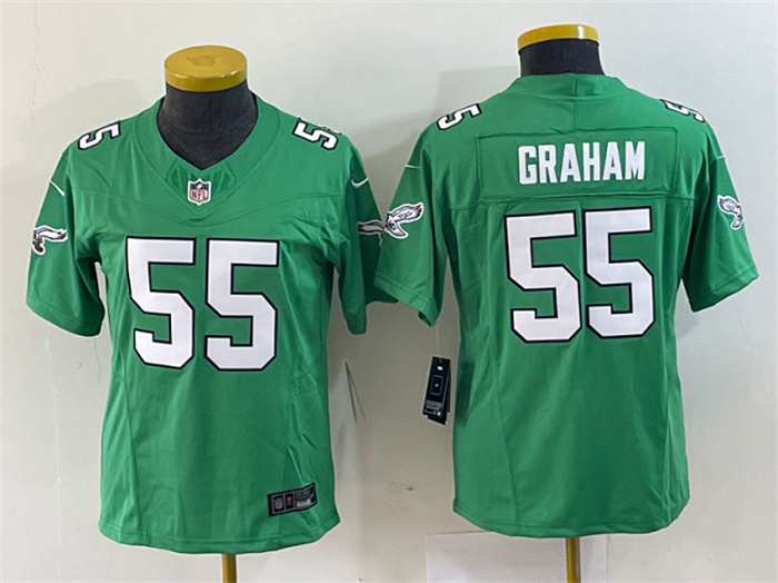 Youth Philadelphia Eagles #55 Brandon Graham Green 2023 F.U.S.E. Stitched Football Jersey Youth Philadelphia Eagles #55 Brandon Graham Green 2023 F.U.S.E. Stitched Football Jersey