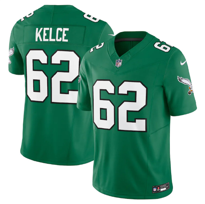 Youth Philadelphia Eagles #62 Jason Kelce Green 2023 F.U.S.E. Stitched Football Jersey Youth Philadelphia Eagles #62 Jason Kelce Green 2023 F.U.S.E. Stitched Football Jersey