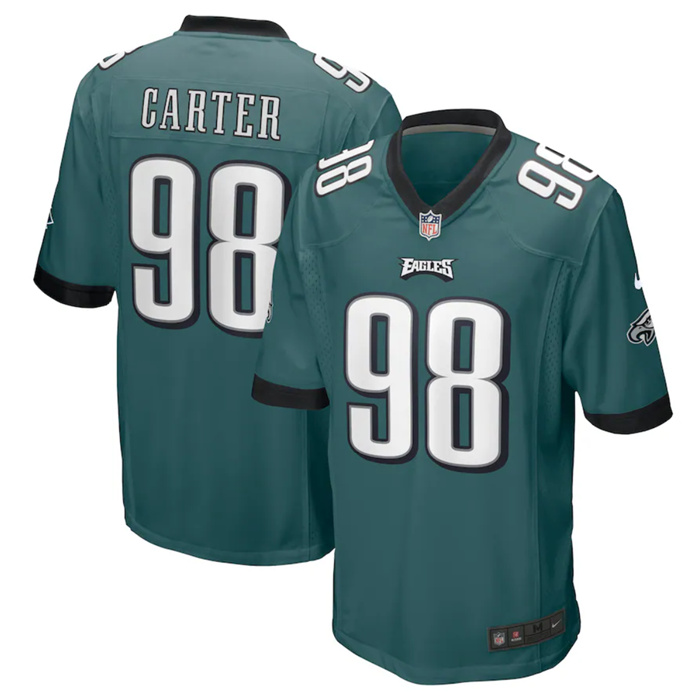 Youth Philadelphia Eagles #98 Jalen Carter Green 2023 Draft Stitched Football Jersey Youth Philadelphia Eagles #98 Jalen Carter Green 2023 Draft Stitched Football Jersey