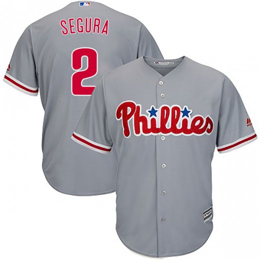 Youth Philadelphia Phillies #2 Jean Segura Gray Jersey