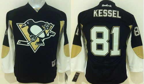 Youth Pittsburgh Penguins #81 Phil Kessel Black Stitched NHL Jersey Youth Pittsburgh Penguins #81 Phil Kessel Black Stitched NHL Jersey