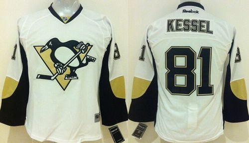 Youth Pittsburgh Penguins #81 Phil Kessel White Stitched NHL Jersey Youth Pittsburgh Penguins #81 Phil Kessel White Stitched NHL Jersey