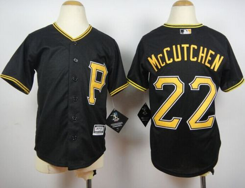 Youth Pittsburgh Pirates #22 Andrew McCutchen Black Cool Base Stitched Baseball Jersey Youth Pittsburgh Pirates #22 Andrew McCutchen Black Cool Base Stitched Baseball Jersey
