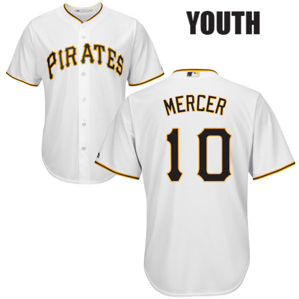 Youth Pittsburgh Pirates#10 Jordy Mercer White Flexbase Gray Authentic Baseball Jersey Youth Pittsburgh Pirates#10 Jordy Mercer White Flexbase Gray Authentic Baseball Jersey