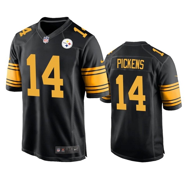 Youth Pittsburgh Steelers #14 George Pickens Black Color Rush Jersey Youth Pittsburgh Steelers #14 George Pickens Black Color Rush Jersey