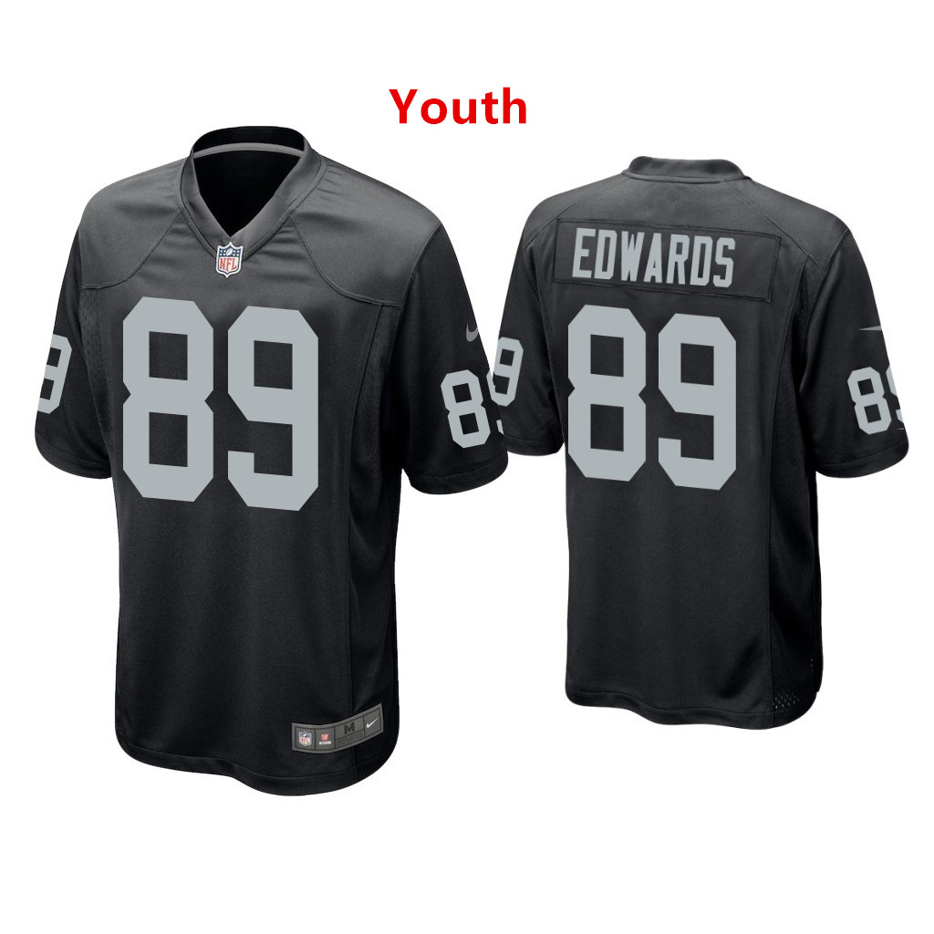 Youth Raiders #89 Bryan Edwards Limited Black Jersey Youth Raiders #89 Bryan Edwards Limited Black Jersey