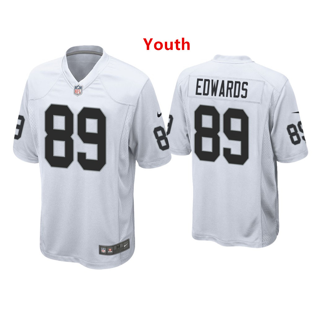 Youth Raiders #89 Bryan Edwards Limited White Jersey Youth Raiders #89 Bryan Edwards Limited White Jersey