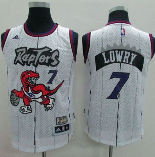 Youth Raptors #7 Kyle Lowry White Throwback Stitched NBA Jersey Youth Raptors #7 Kyle Lowry White Throwback Stitched NBA Jersey