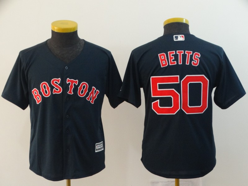 Youth Red Sox 50 Mookie Betts Navy Youth Cool Base Jersey Youth Red Sox 50 Mookie Betts Navy Youth Cool Base Jersey