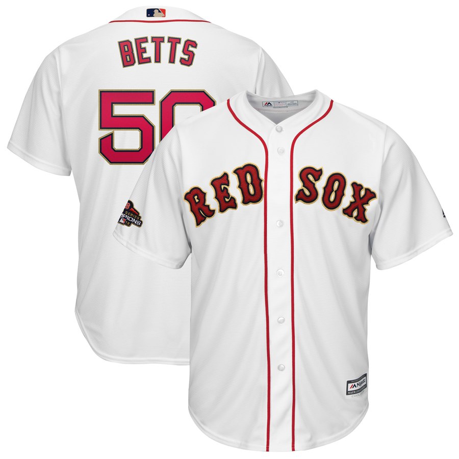 Youth Red Sox 50 Mookie Betts White Youth 2019 Gold Program Cool Base Jersey Youth Red Sox 50 Mookie Betts White Youth 2019 Gold Program Cool Base Jersey