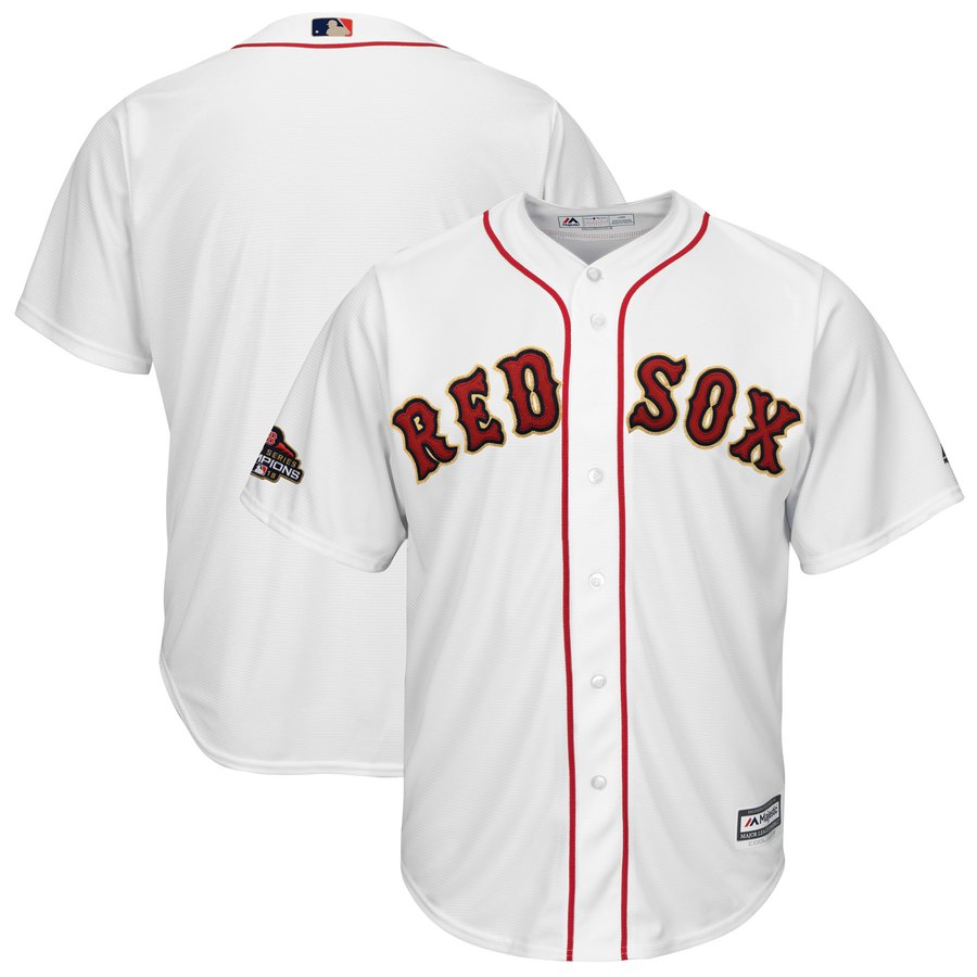 Youth Red Sox Blank White Youth 2019 Gold Program Cool Base Jersey Youth Red Sox Blank White Youth 2019 Gold Program Cool Base Jersey