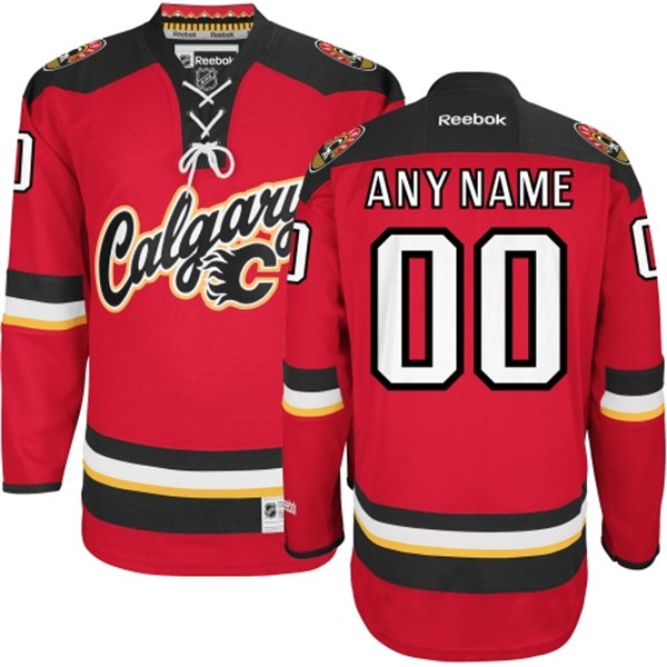 Youth Reebok Calgary Flames Customized Authentic Red New Third NHL Jersey Youth Reebok Calgary Flames Customized Authentic Red New Third NHL Jersey