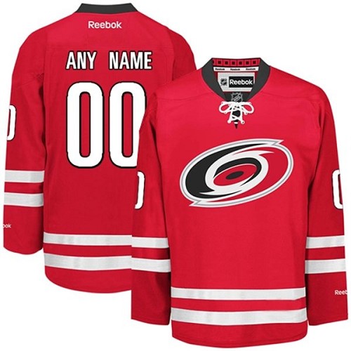 Youth Reebok Carolina Hurricanes Customized Authentic Red Home NHL Jersey