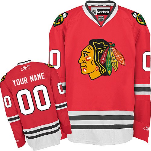 Youth Reebok Chicago Blackhawks Customized Authentic Red Home NHL Jersey Youth Reebok Chicago Blackhawks Customized Authentic Red Home NHL Jersey