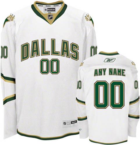 Youth Reebok Dallas Stars Customized Authentic White Third NHL Jersey Youth Reebok Dallas Stars Customized Authentic White Third NHL Jersey