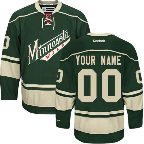 Youth Reebok Minnesota Wild Customized Authentic Green Third NHL Jersey Youth Reebok Minnesota Wild Customized Authentic Green Third NHL Jersey