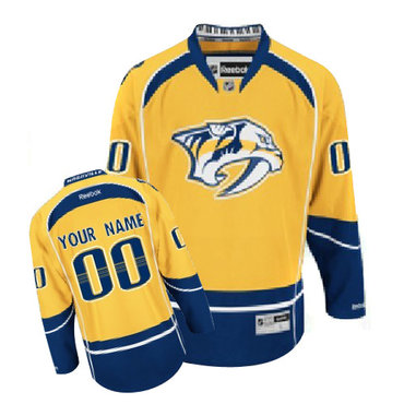 Youth Reebok Nashville Predators Customized Authentic Gold Home NHL Jersey Youth Reebok Nashville Predators Customized Authentic Gold Home NHL Jersey