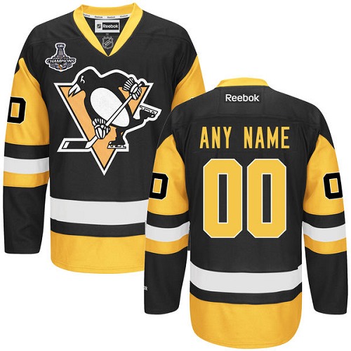 Youth Reebok Pittsburgh Penguins Customized Authentic Black Gold Third 2016 Stanley Cup Champions NHL Jersey Youth Reebok Pittsburgh Penguins Customized Authentic Black Gold Third 2016 Stanley Cup Champions NHL Jersey