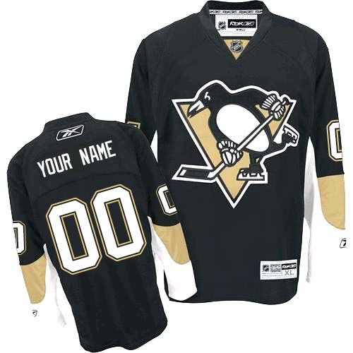 Youth Reebok Pittsburgh Penguins Customized Authentic Black Home NHL Jersey Youth Reebok Pittsburgh Penguins Customized Authentic Black Home NHL Jersey